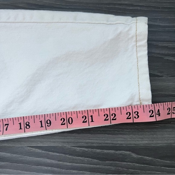 TopShop Petite Mom Jeans Off White Cream Women’s Size 24 - Picture 7 of 7